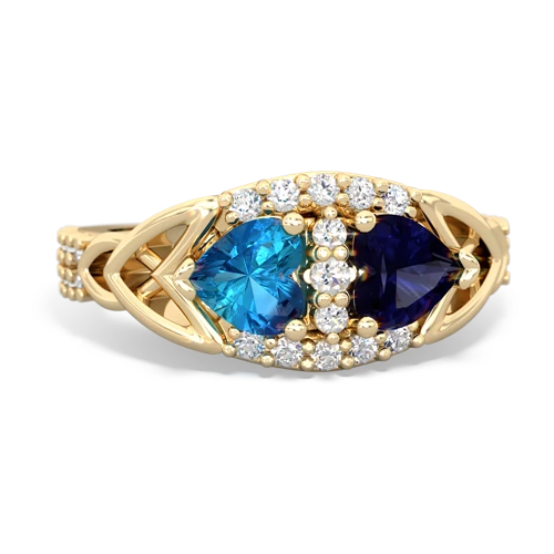 london topaz-sapphire keepsake engagement ring
