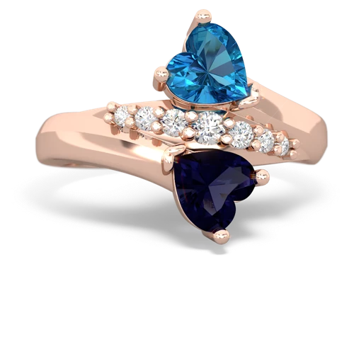 london topaz-sapphire modern ring