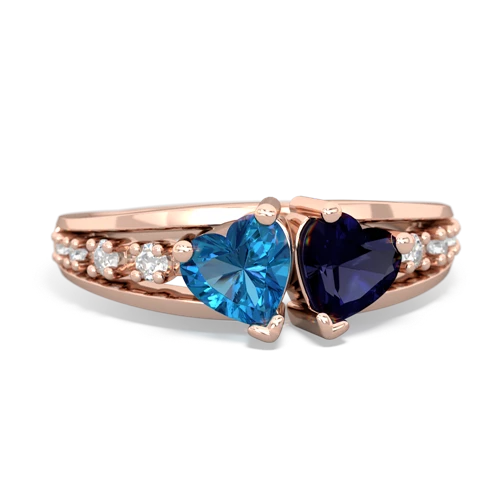 london topaz-sapphire modern ring