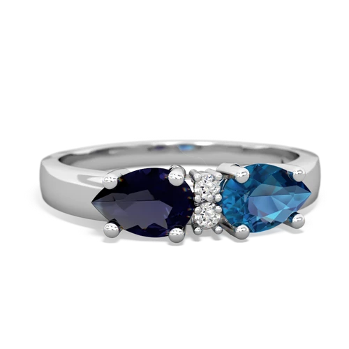 london topaz-sapphire timeless ring