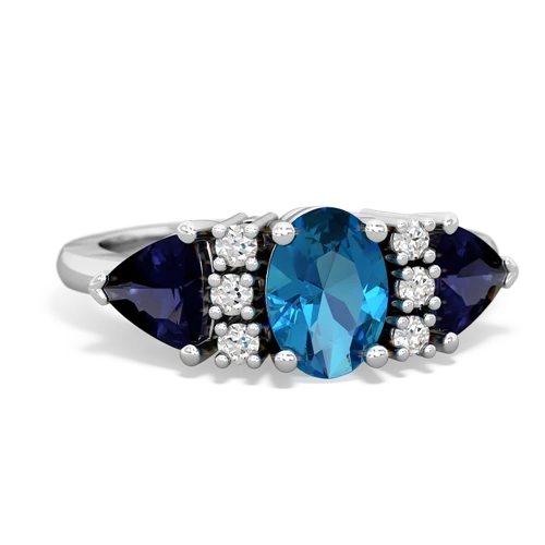 london topaz-sapphire timeless ring