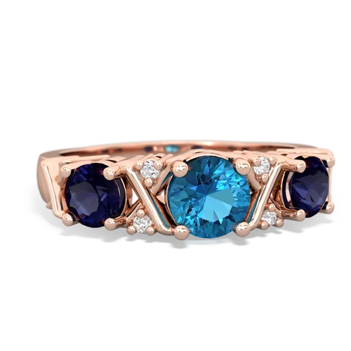 london topaz-sapphire timeless ring