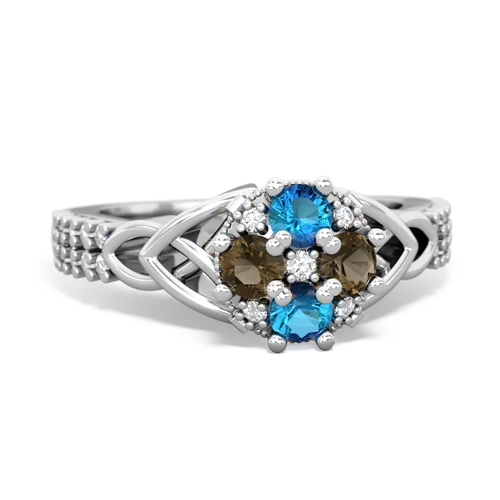 london topaz-smoky quartz engagement ring