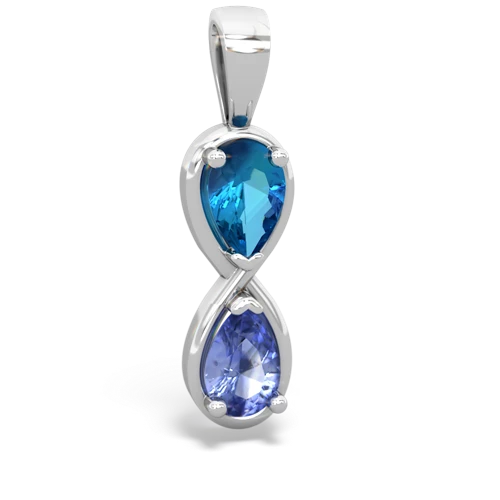 london topaz-tanzanite infinity pendant