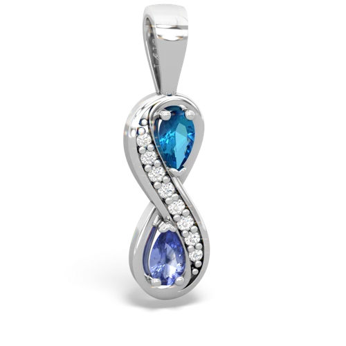 london topaz-tanzanite keepsake infinity pendant