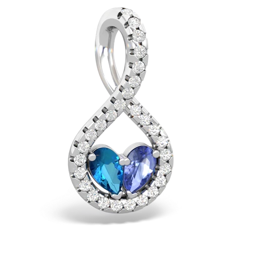 london topaz-tanzanite pave twist pendant