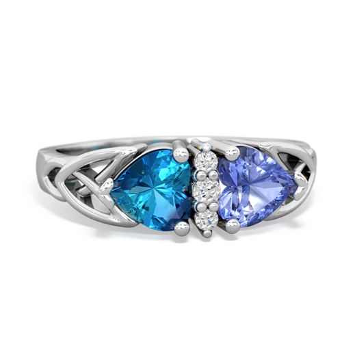 london topaz-tanzanite celtic ring