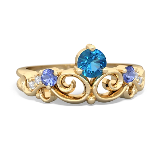 london topaz-tanzanite crown keepsake ring