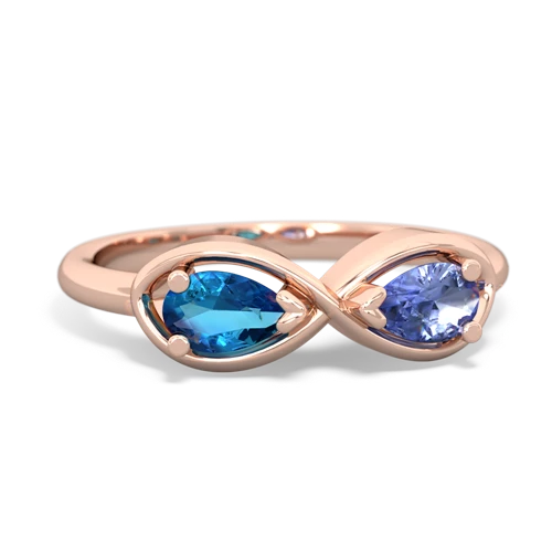 london topaz-tanzanite infinity ring