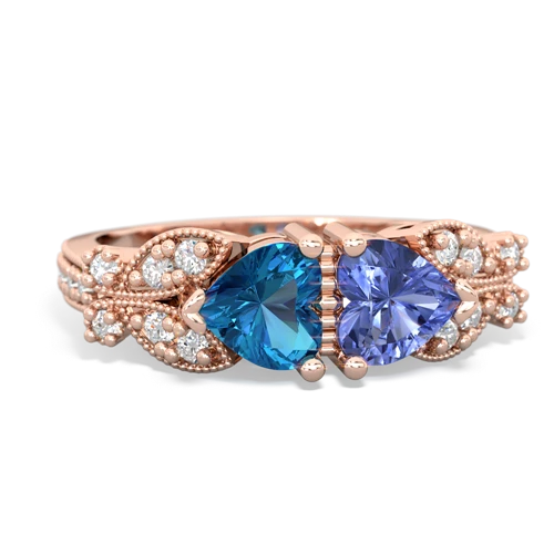 london topaz-tanzanite keepsake butterfly ring