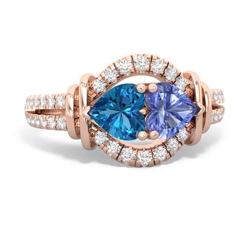 london topaz-tanzanite pave keepsake ring