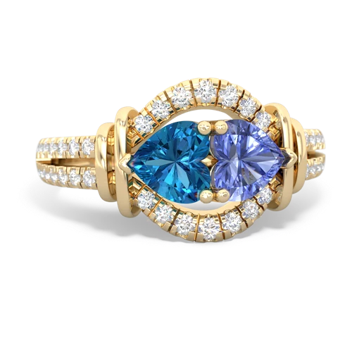 london topaz-tanzanite pave keepsake ring