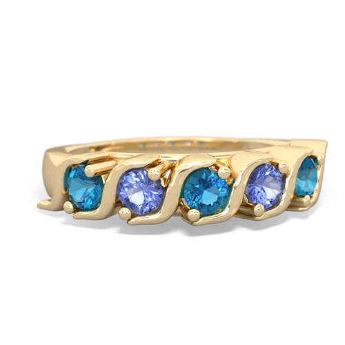 london topaz-tanzanite timeless ring