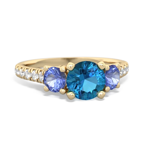 london topaz-tanzanite trellis pave ring