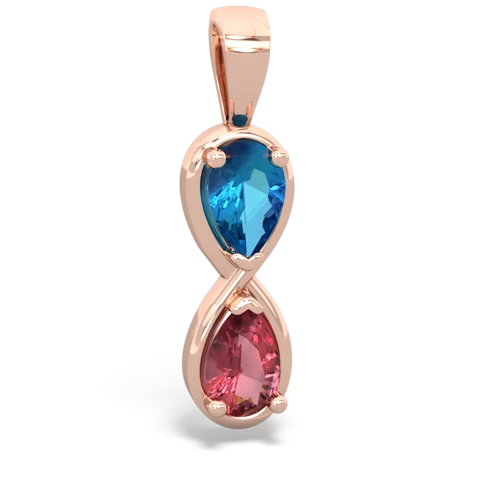 london topaz-tourmaline infinity pendant