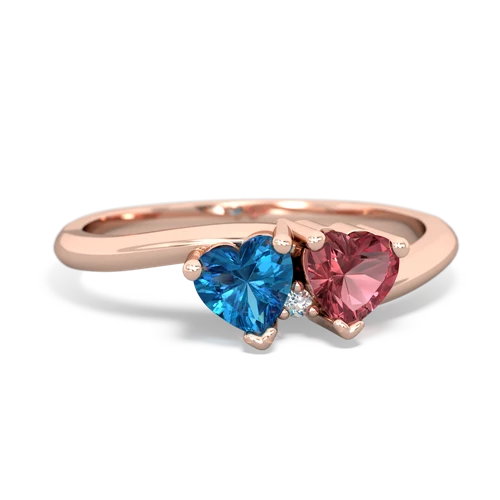 london topaz-tourmaline sweethearts promise ring