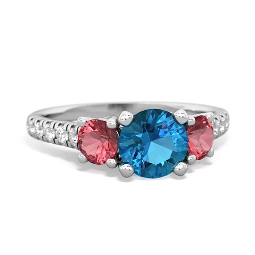 london topaz-tourmaline trellis pave ring