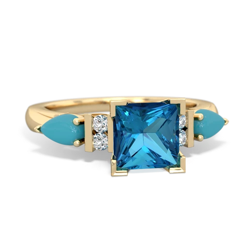 london topaz-turquoise engagement ring