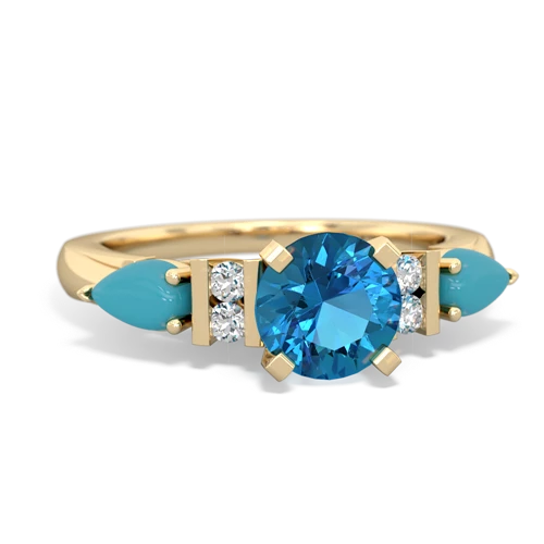 london topaz-turquoise engagement ring