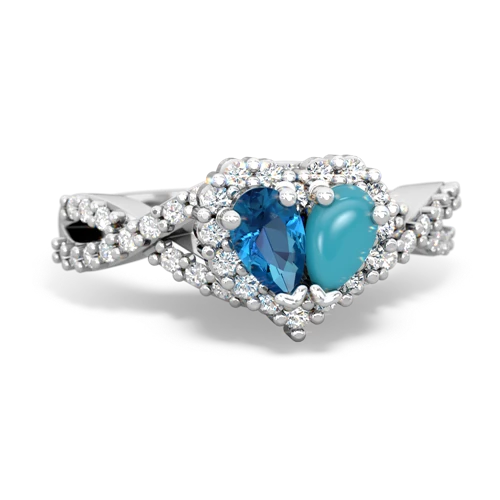 london topaz-turquoise engagement ring