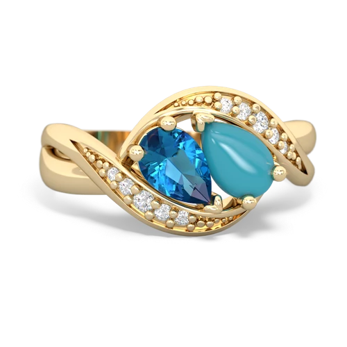 london topaz-turquoise keepsake curls ring