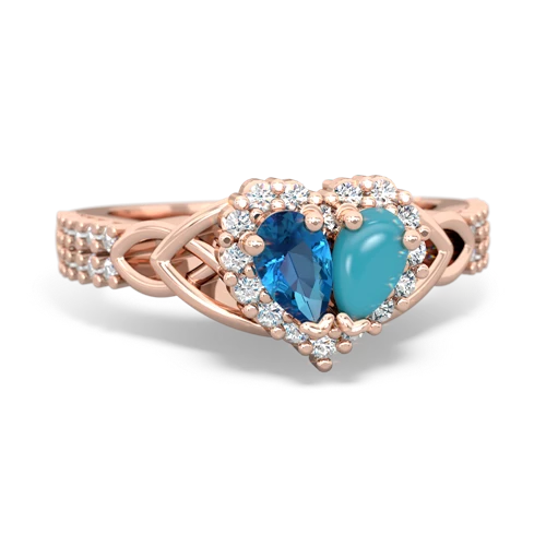 london topaz-turquoise keepsake engagement ring