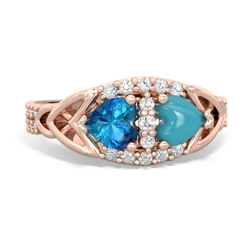 london topaz-turquoise keepsake engagement ring