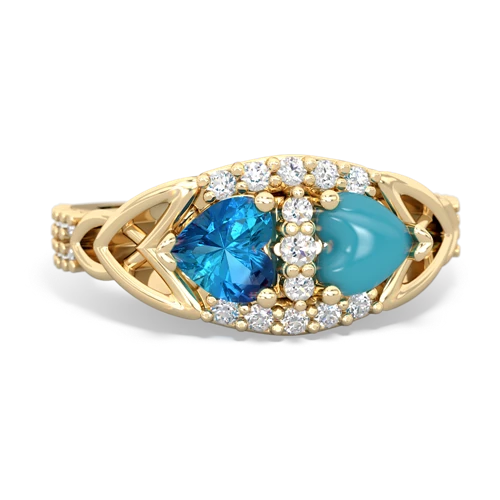 london topaz-turquoise keepsake engagement ring