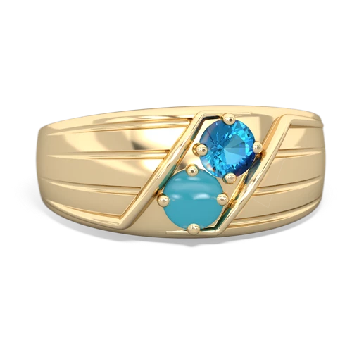 london topaz-turquoise mens ring