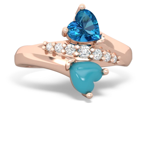 london topaz-turquoise modern ring