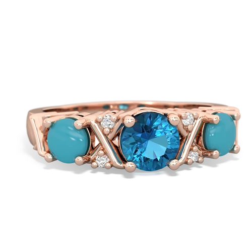 london topaz-turquoise timeless ring