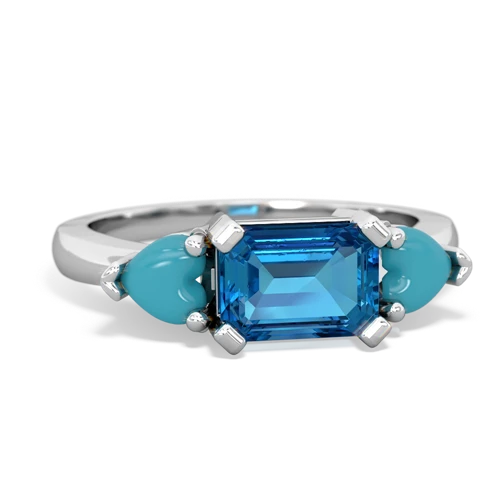 london topaz-turquoise timeless ring