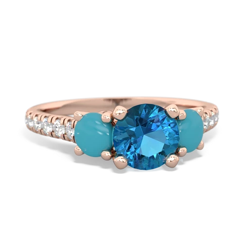 london topaz-turquoise trellis pave ring