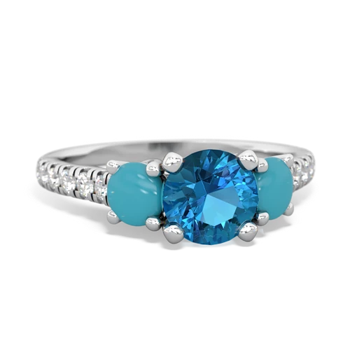 london topaz-turquoise trellis pave ring