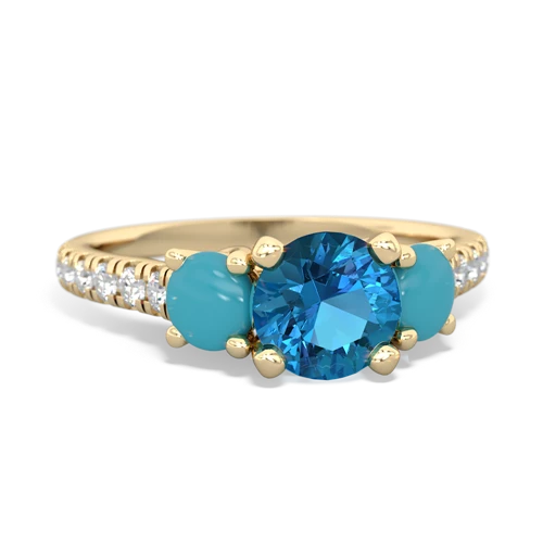 london topaz-turquoise trellis pave ring