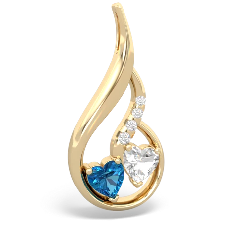 london topaz-white topaz keepsake swirl pendant