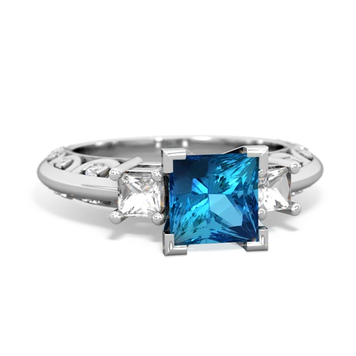 london topaz-white topaz engagement ring