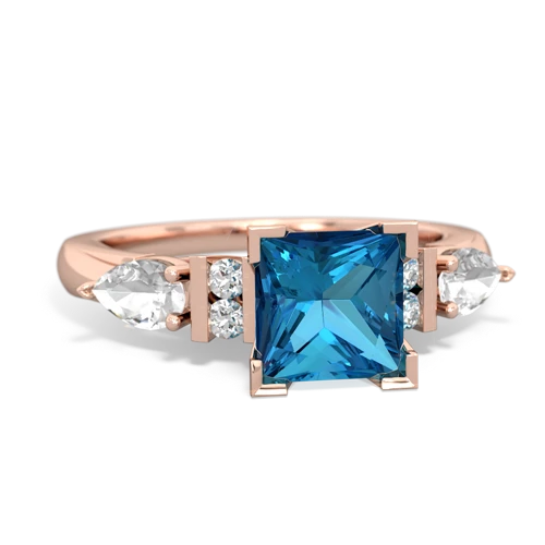 london topaz-white topaz engagement ring