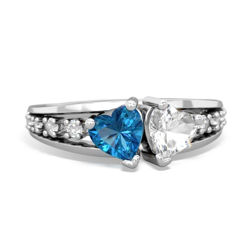 london topaz-white topaz modern ring