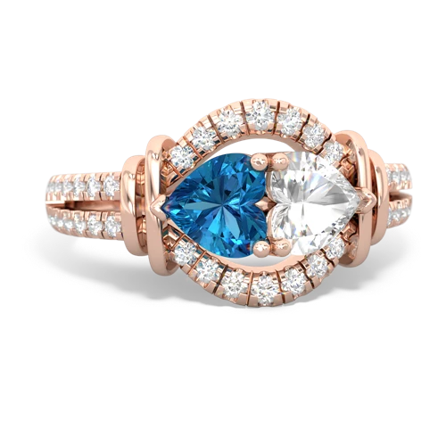 london topaz-white topaz pave keepsake ring