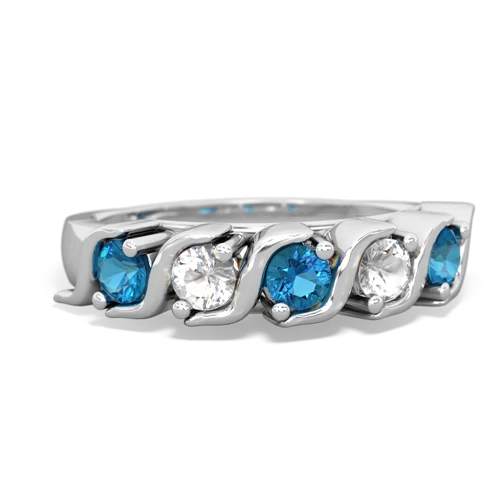 london topaz-white topaz timeless ring