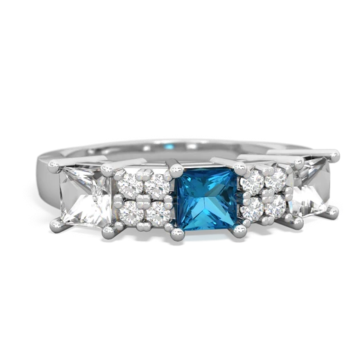 london topaz-white topaz timeless ring