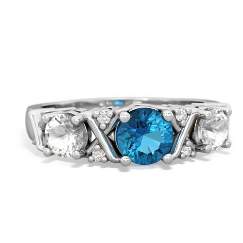 london topaz-white topaz timeless ring