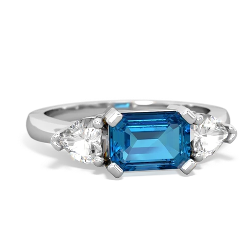 london topaz-white topaz timeless ring