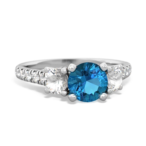 london topaz-white topaz trellis pave ring