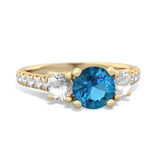 london topaz-white topaz trellis pave ring