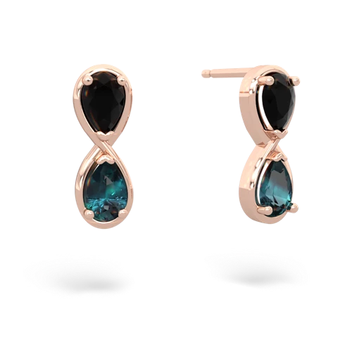 onyx-alexandrite infinity earrings