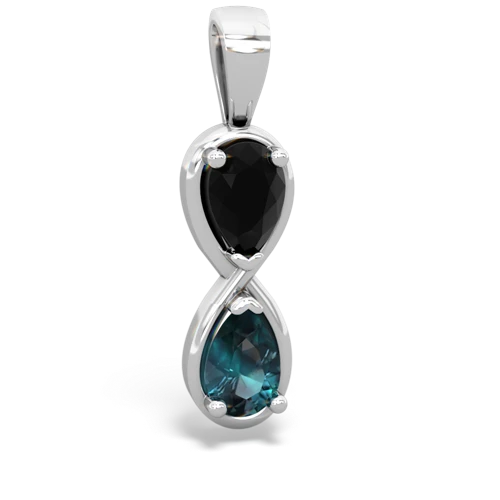 onyx-alexandrite infinity pendant