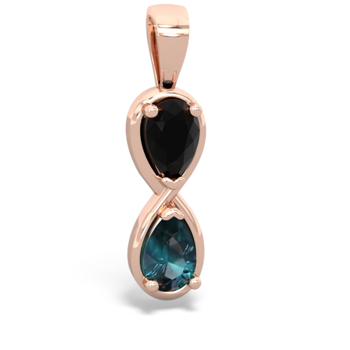 onyx-alexandrite infinity pendant