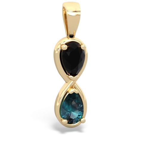 onyx-alexandrite infinity pendant